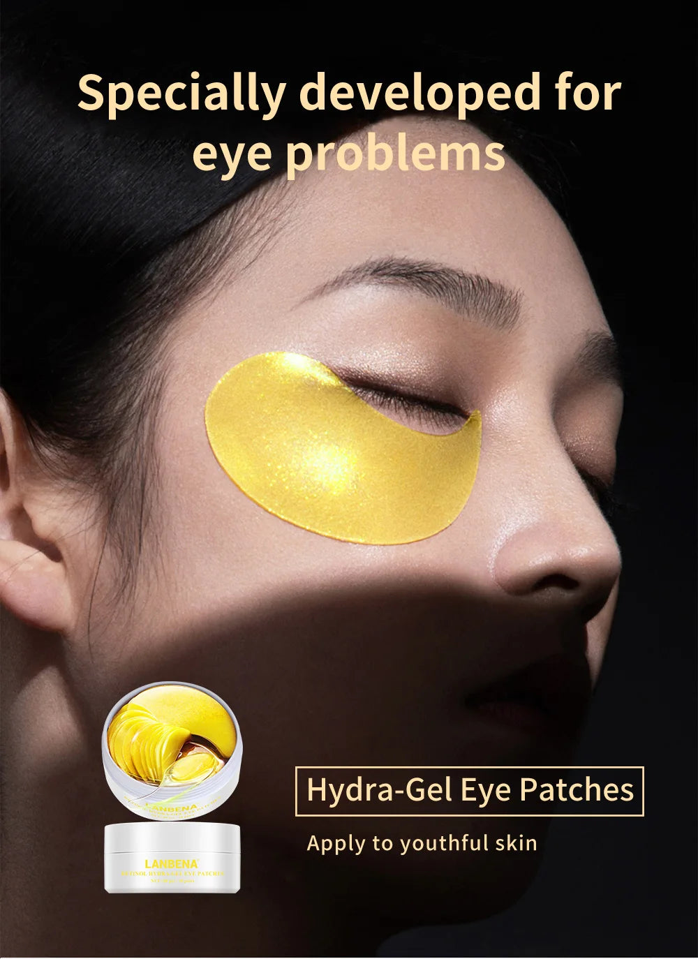 LANBENA™ Patchs au Collagène naturel anti-cernes et anti-fatigue oculaire